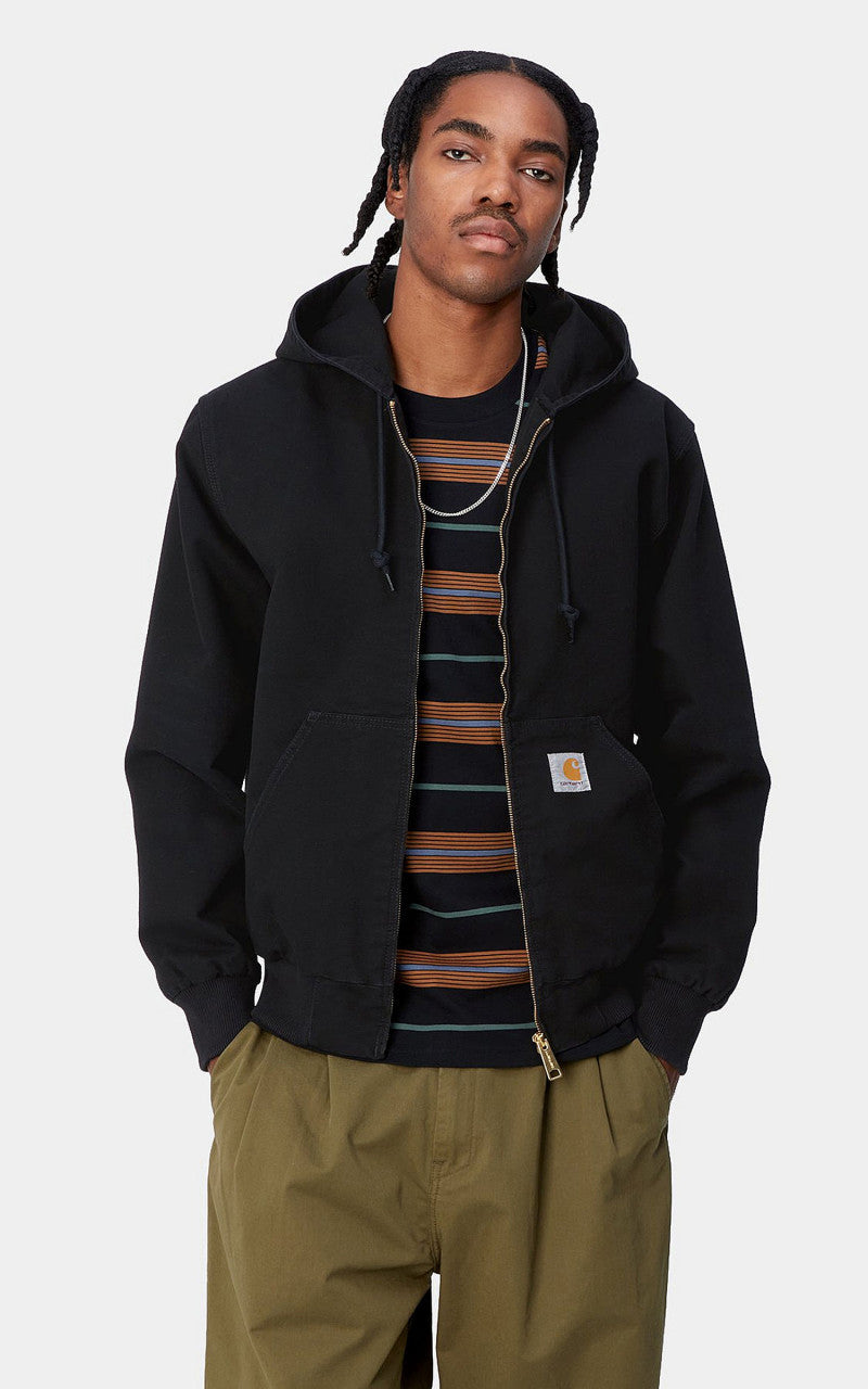 Carhartt WIP Active Jacket Dearborn Canvas Black Aged Canvas