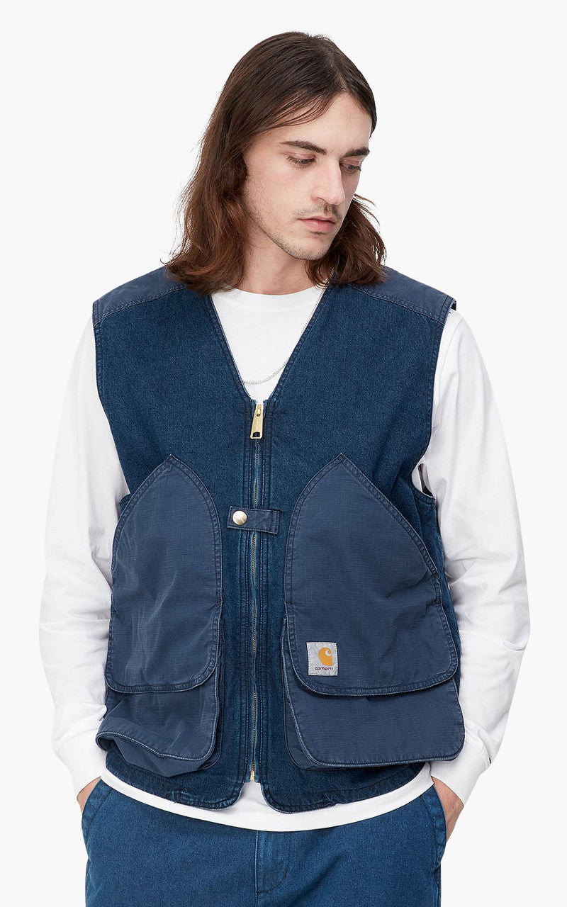 Carhartt WIP Alma Vest Blue Stone Washed