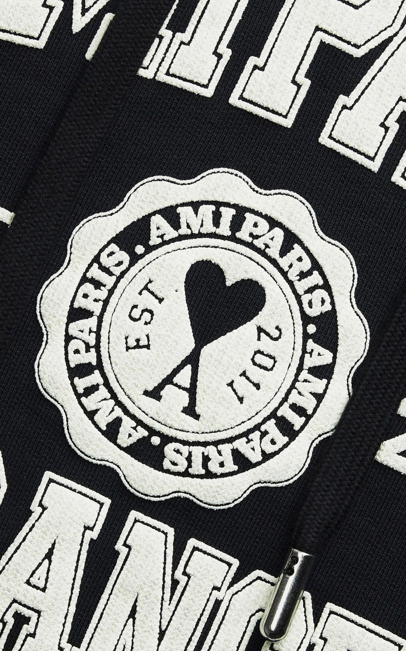 AMI Paris Ami Paris FR Hoodie Black