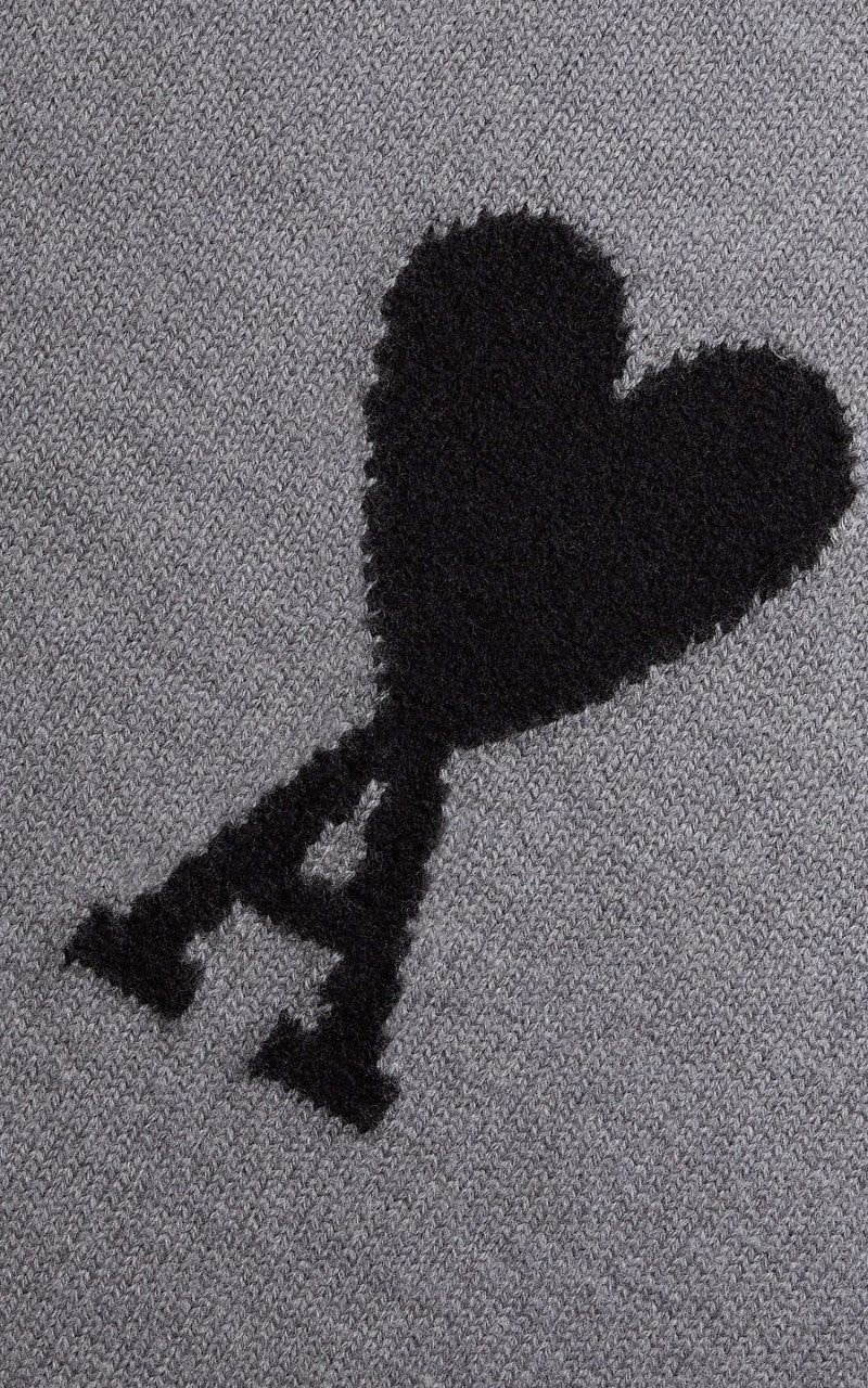 AMI Paris ADC Crewneck Sweater Knit Wool Grey/Black