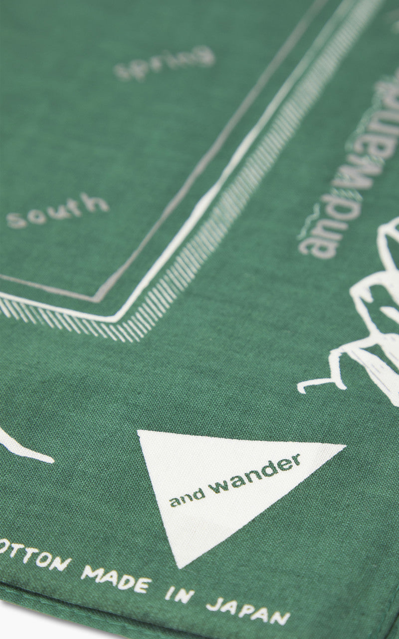 and wander Reflective Words Bandana Green
