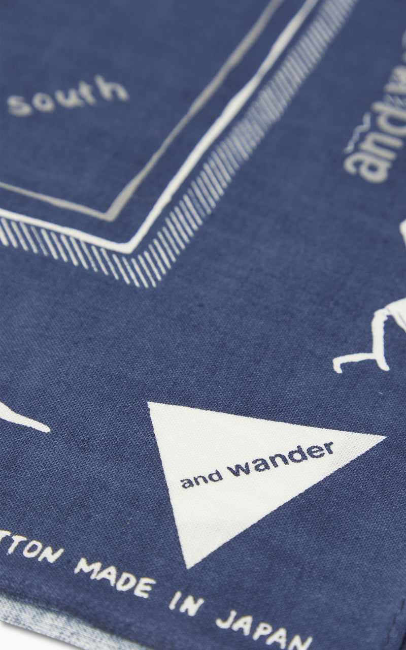 and wander Reflective Words Bandana Navy