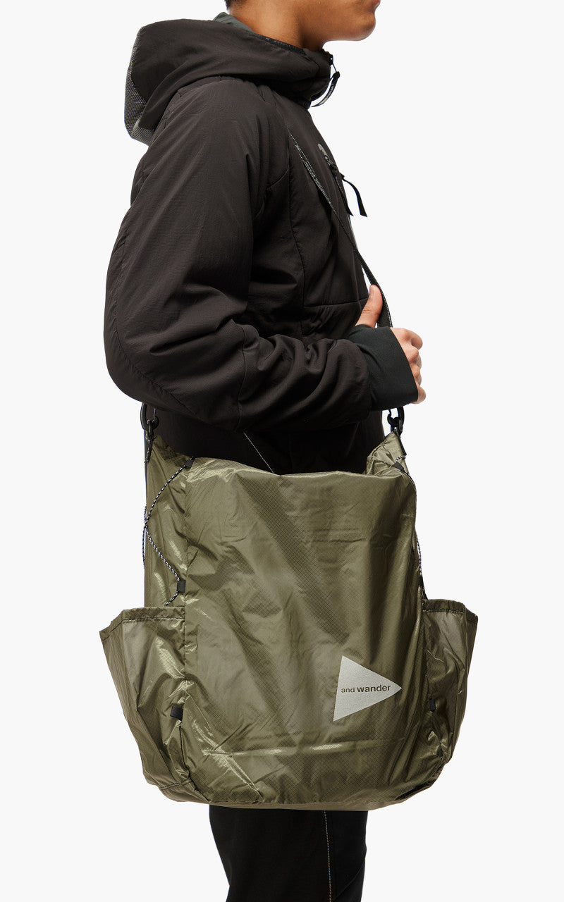 and wander Sil Tote Bag Khaki