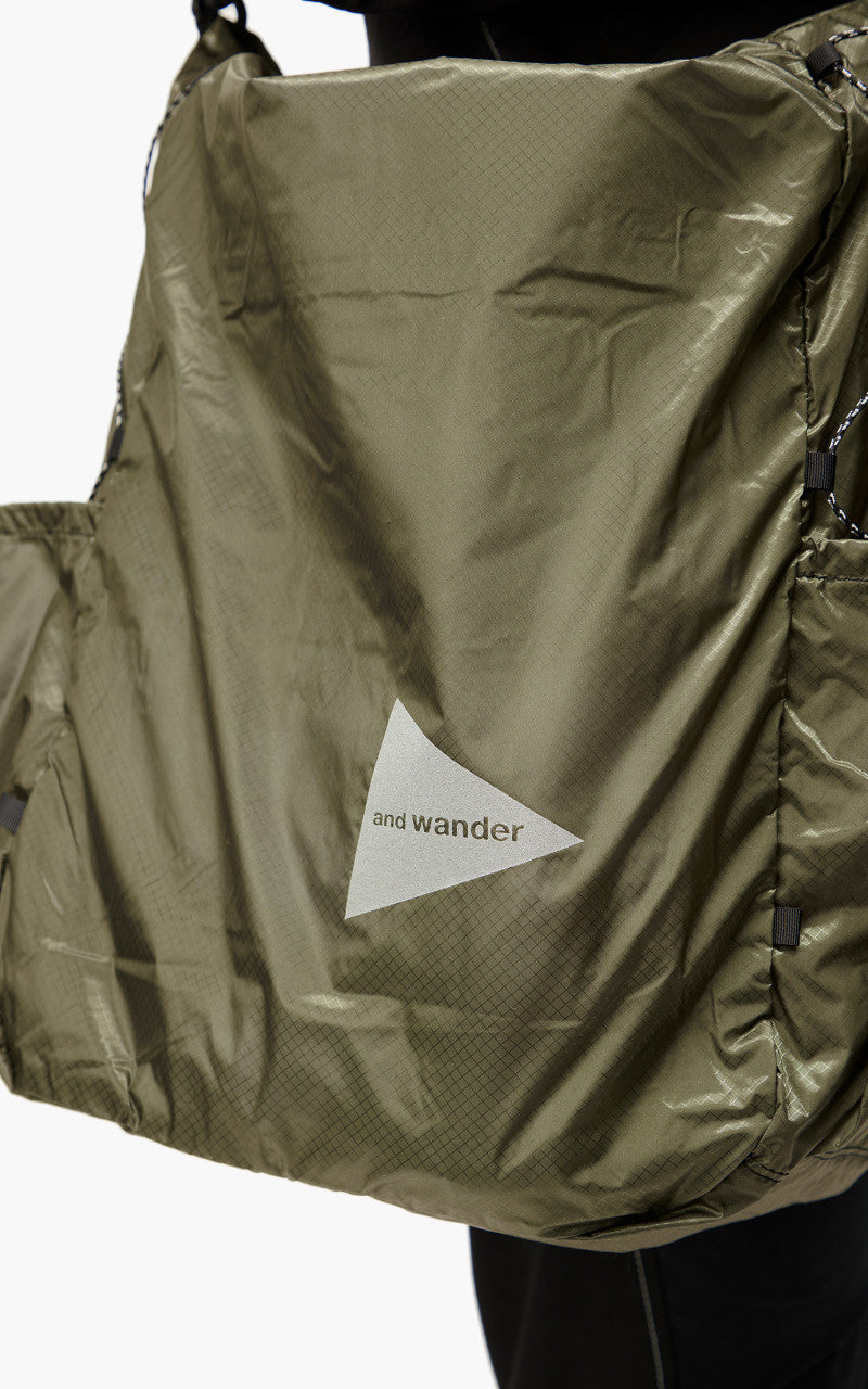 and wander Sil Tote Bag Khaki