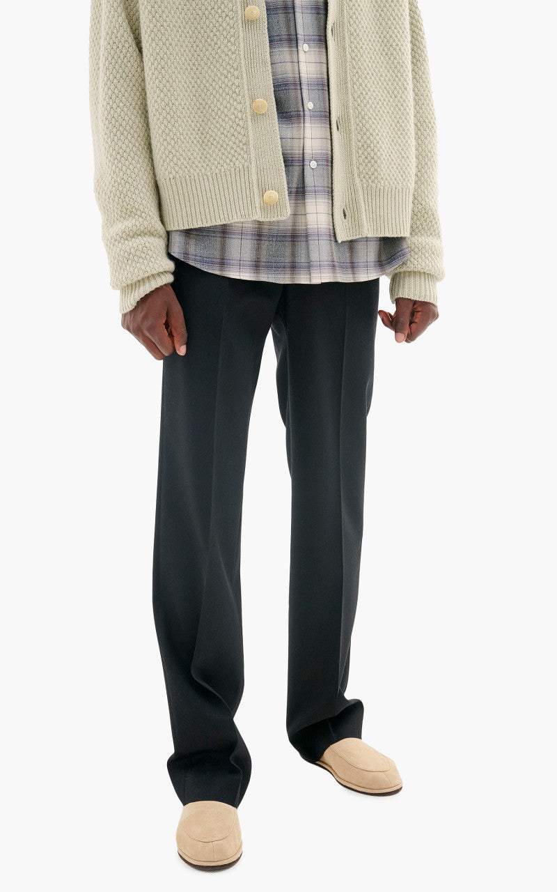 Auralee Light Wool Max Gabardine Slacks Black