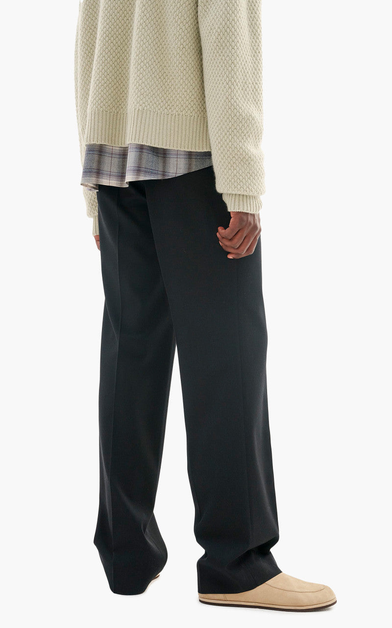 Auralee Light Wool Max Gabardine Slacks Black