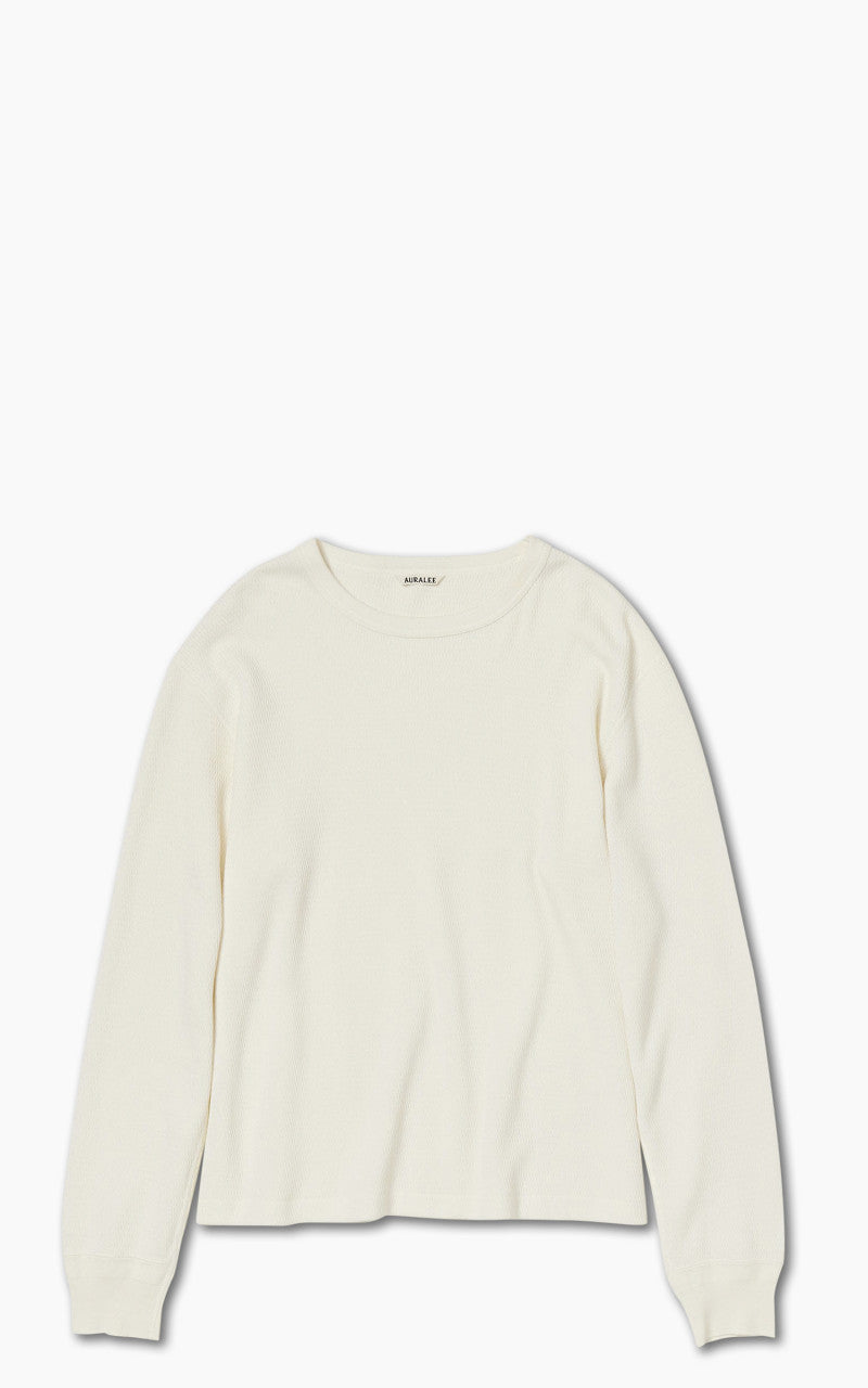 トップス AURALEE LIGHT THERMAL P/O size5 WHITE Auralee Light Thermal P/O White