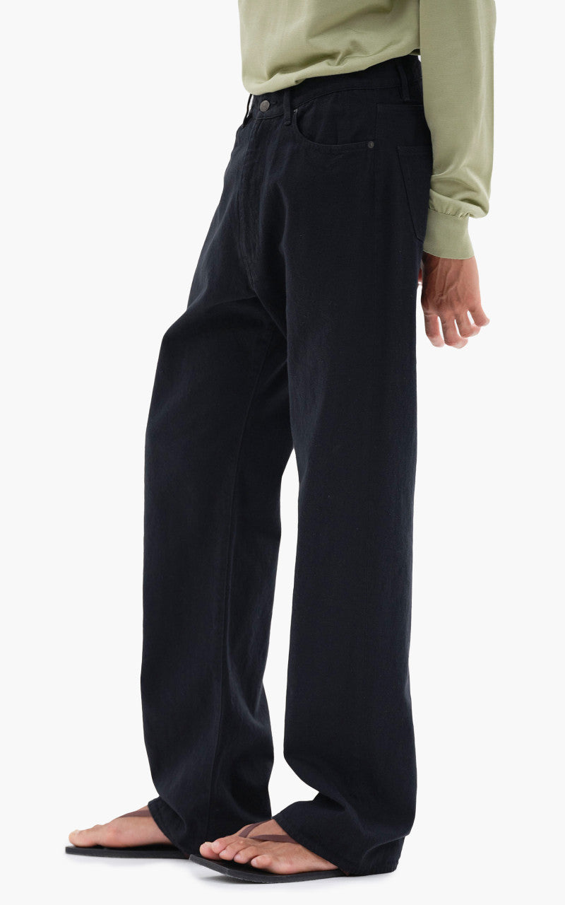 Auralee Selvedge Light Denim Pants Black