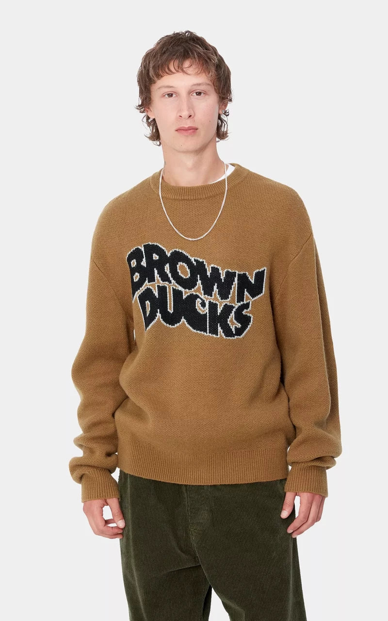 Carhartt WIP Brown Ducks Sweater Hamilton Brown
