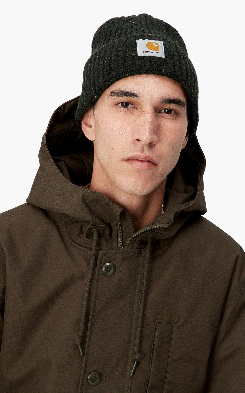 Carhartt WIP Anglistics Beanie Speckled Dark Cedar