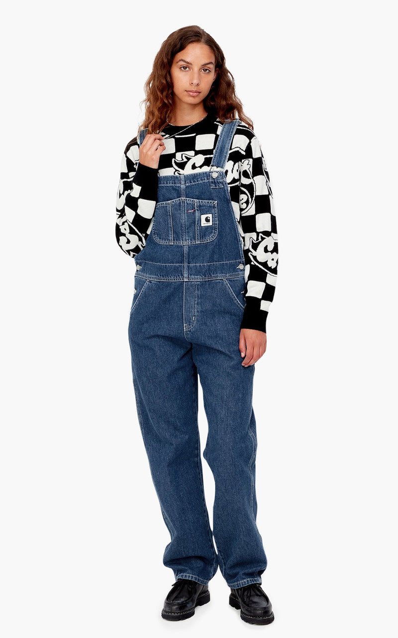 Carhartt WIP W' Bib Overall Straight Blue Stone Washed