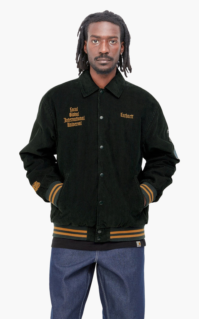 Carhartt WIP Letterman Jacket Black/Brick