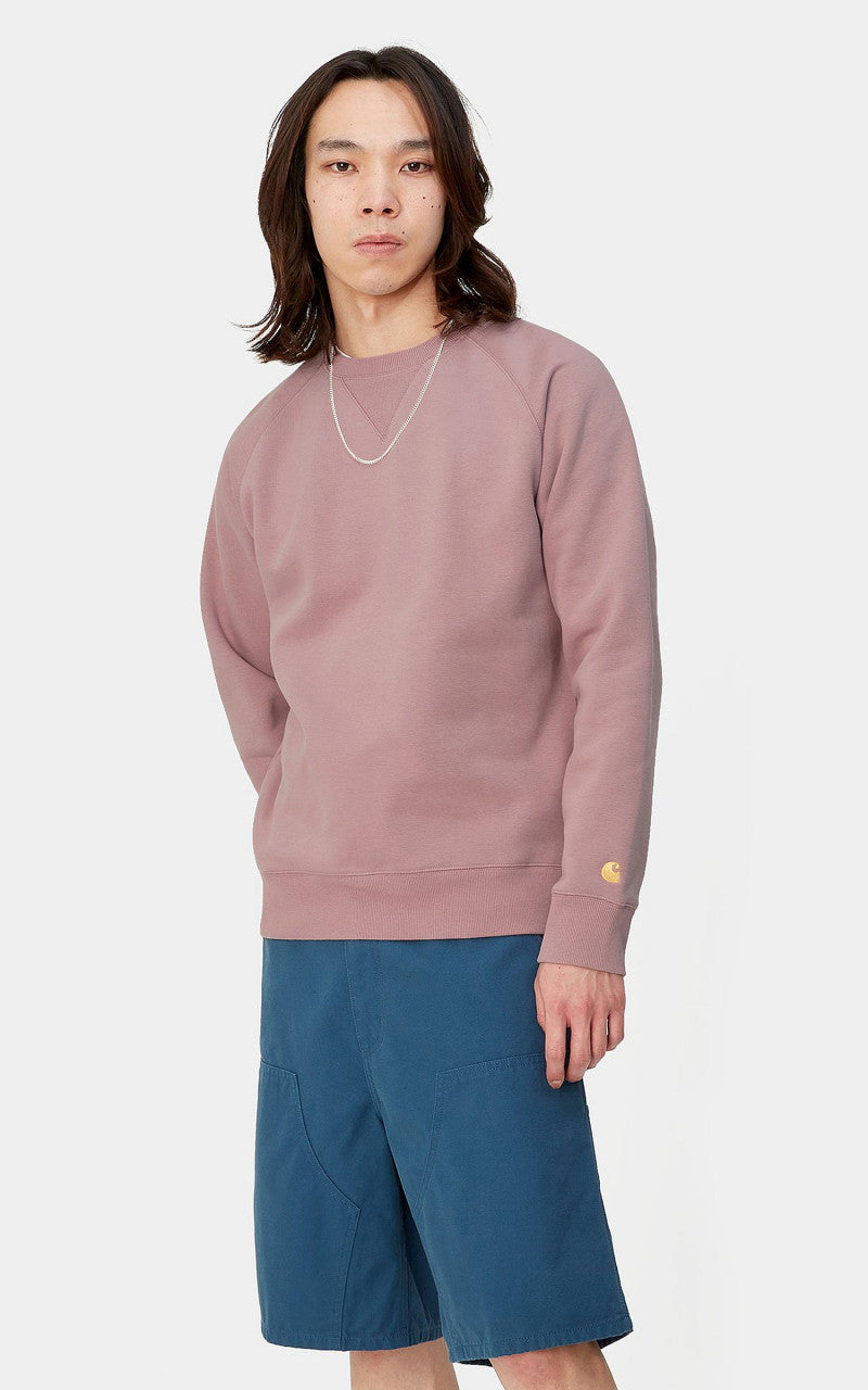 Carhartt WIP Chase Sweatshirt Glassy Pink/Gold