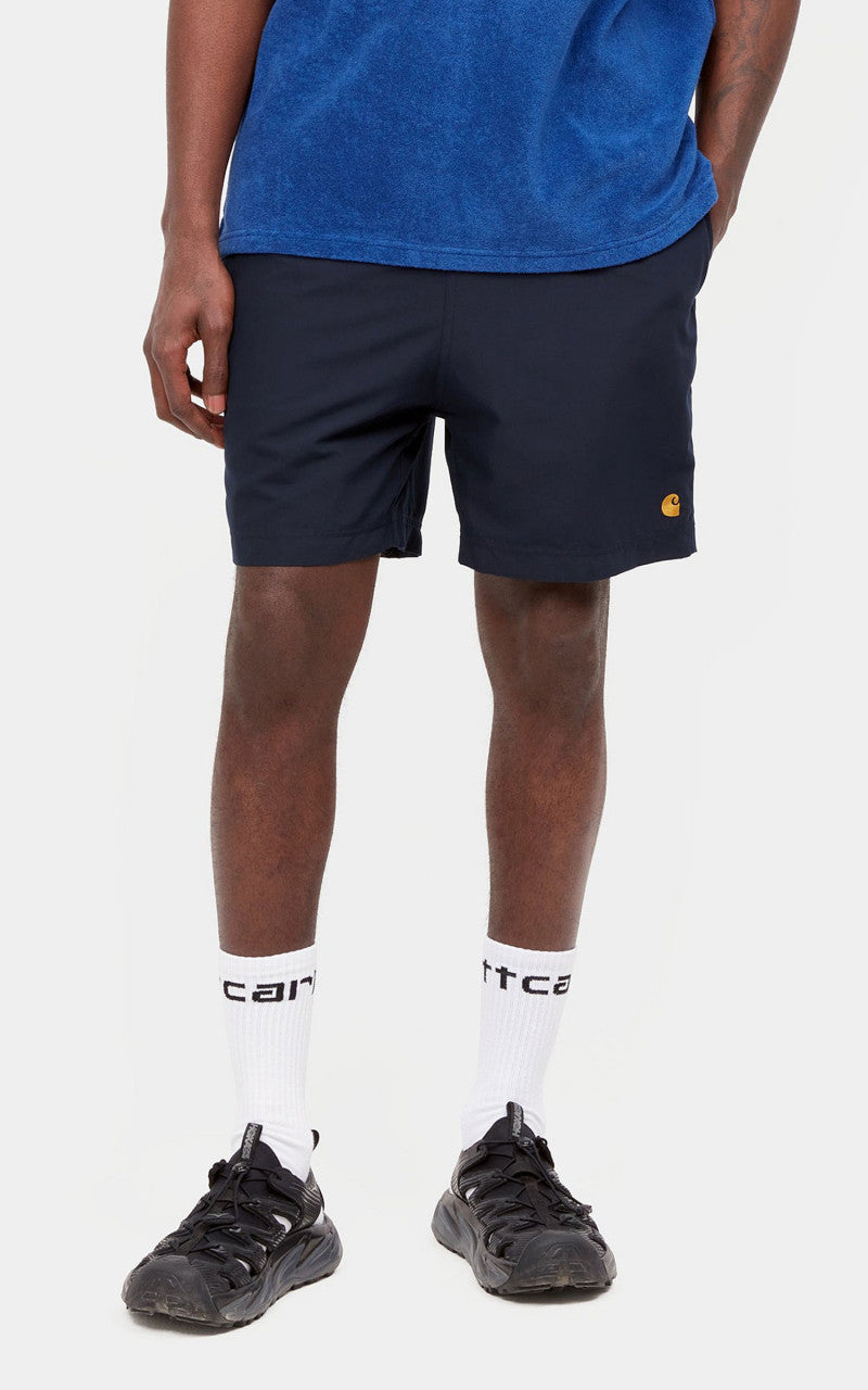 Carhartt WIP Chase Swim Trunks Dark Navy/Gold