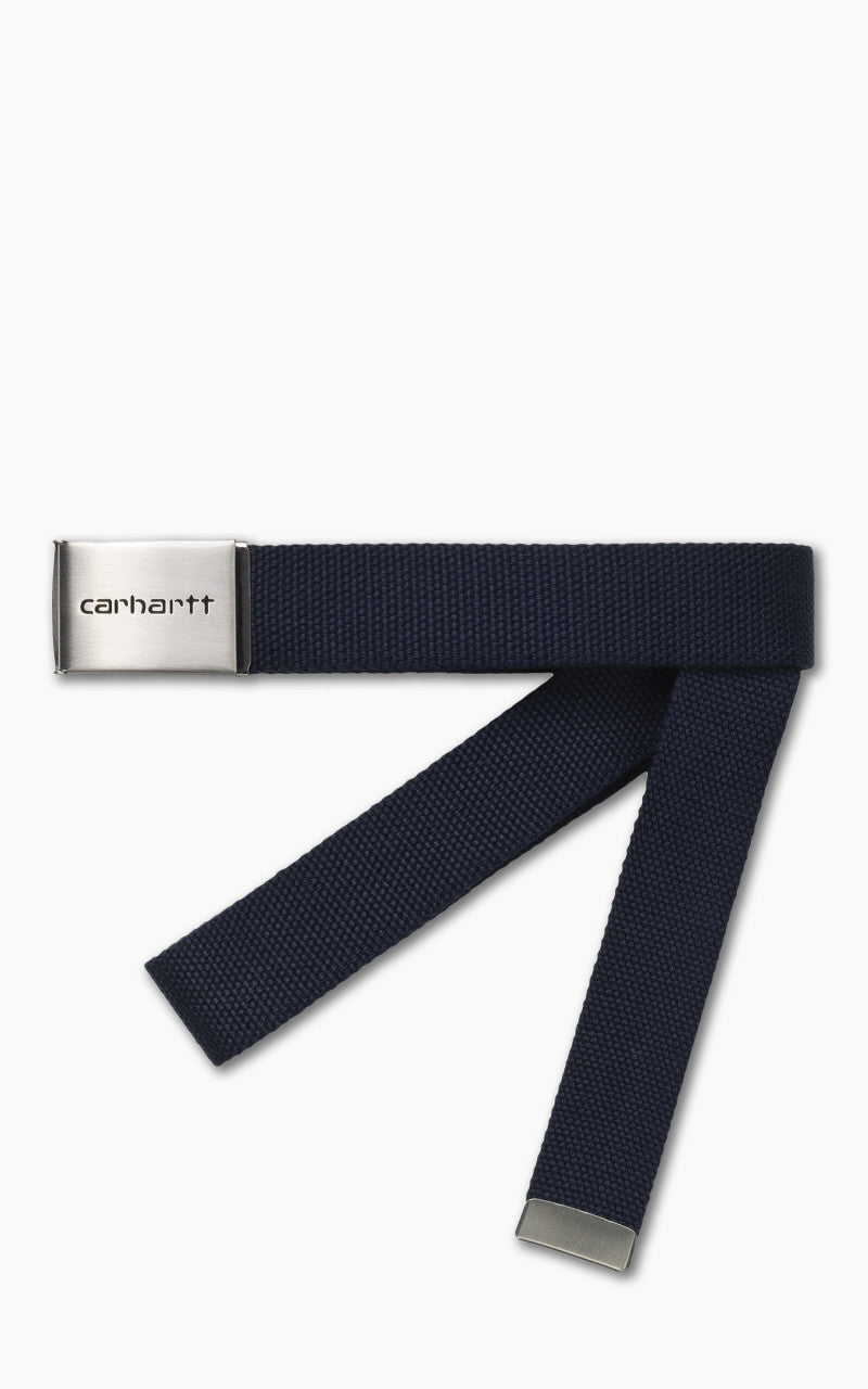 Carhartt WIP Clip Belt Chrome Dark Navy