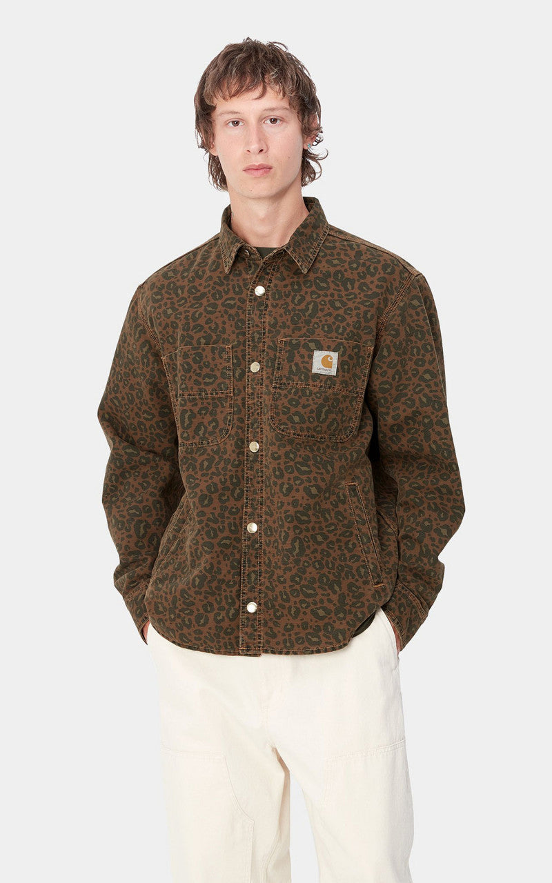 Carhartt WIP Conro Shirt Jac Camo Leo Tamarind/Tamarind