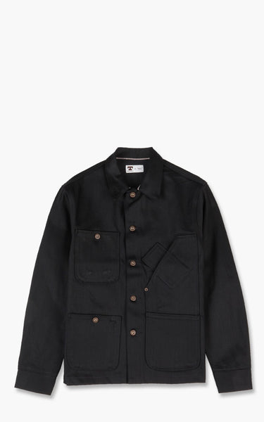 Tellason Coverall Jacket Selvedge Denim Black 13.5oz