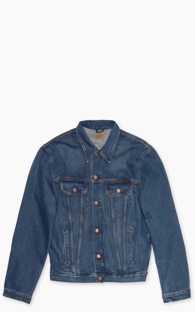 Nudie Jeans Danny Blue Vintage Denim Jacket Mid Blue