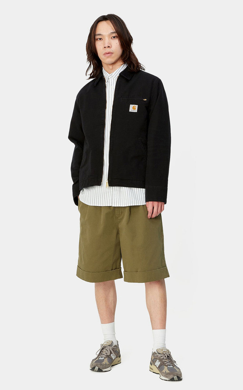 Carhartt WIP Detroit Jacket Dearborn Canvas Black/Black Aged Canvas