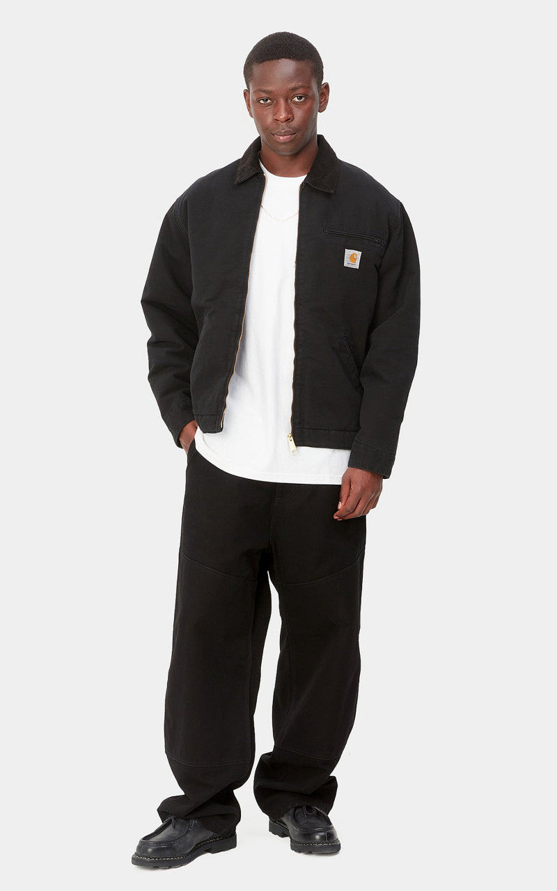Carhartt WIP Detroit Jacket Dearborn Canvas Black/Black Aged Canvas