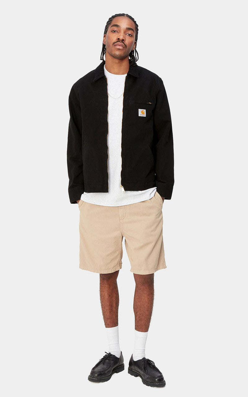 Carhartt WIP Detroit Jacket Dearborn Canvas Black/Black Rinsed