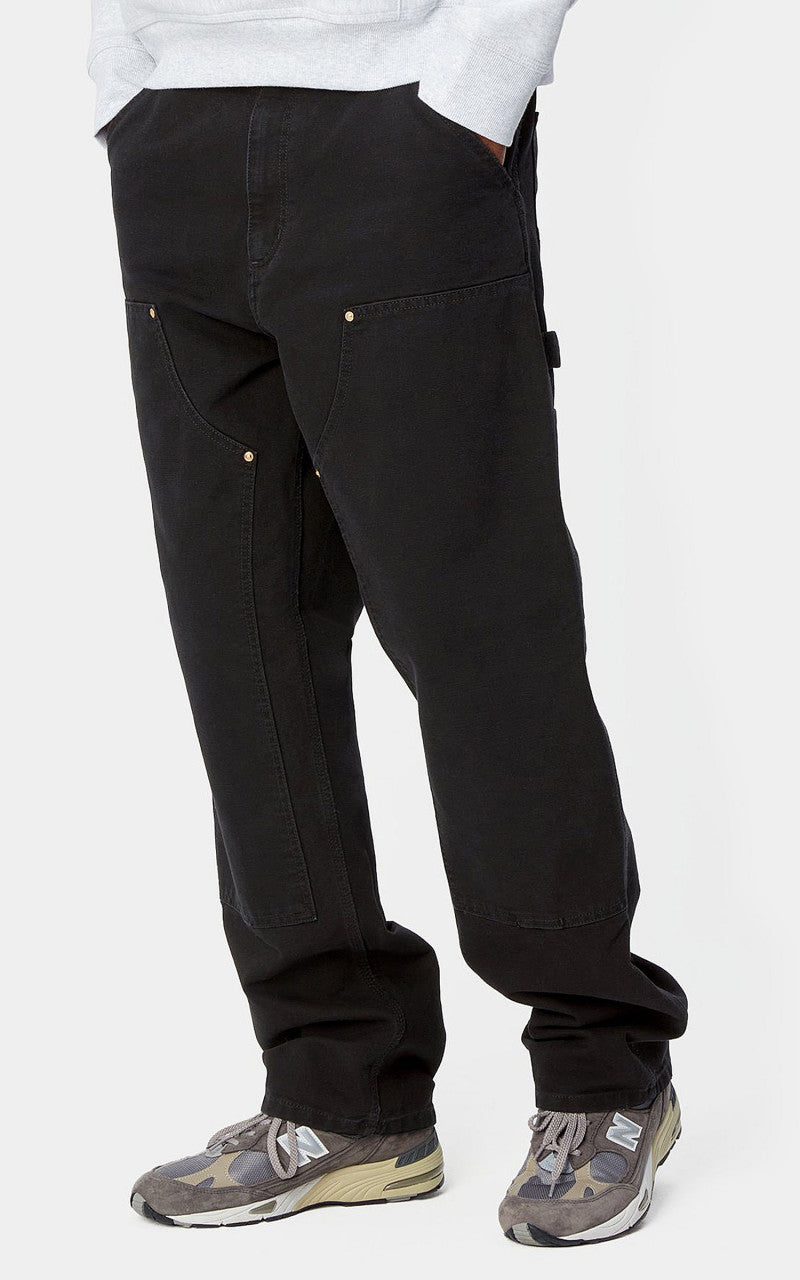Carhartt WIP Double Knee Pant Dearborn Canvas Aged Black