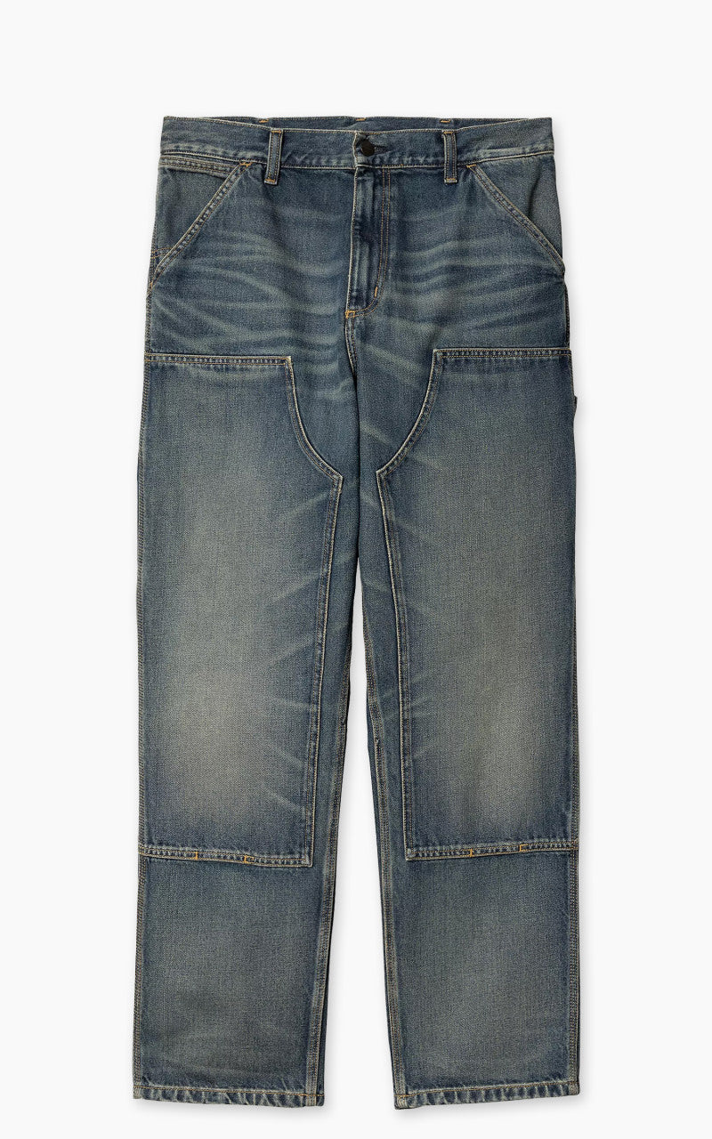 Carhartt WIP Double Knee Pant Smith Denim Worn Used Blue