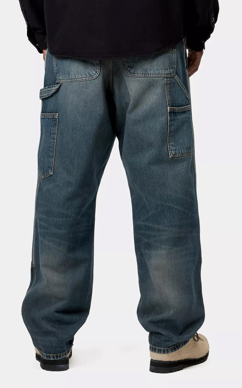 Carhartt WIP Double Knee Pant Smith Denim Worn Used Blue