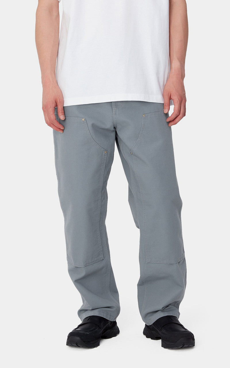 Carhartt WIP Double Knee Pant Dearborn Canvas Dove Grey Rinsed
