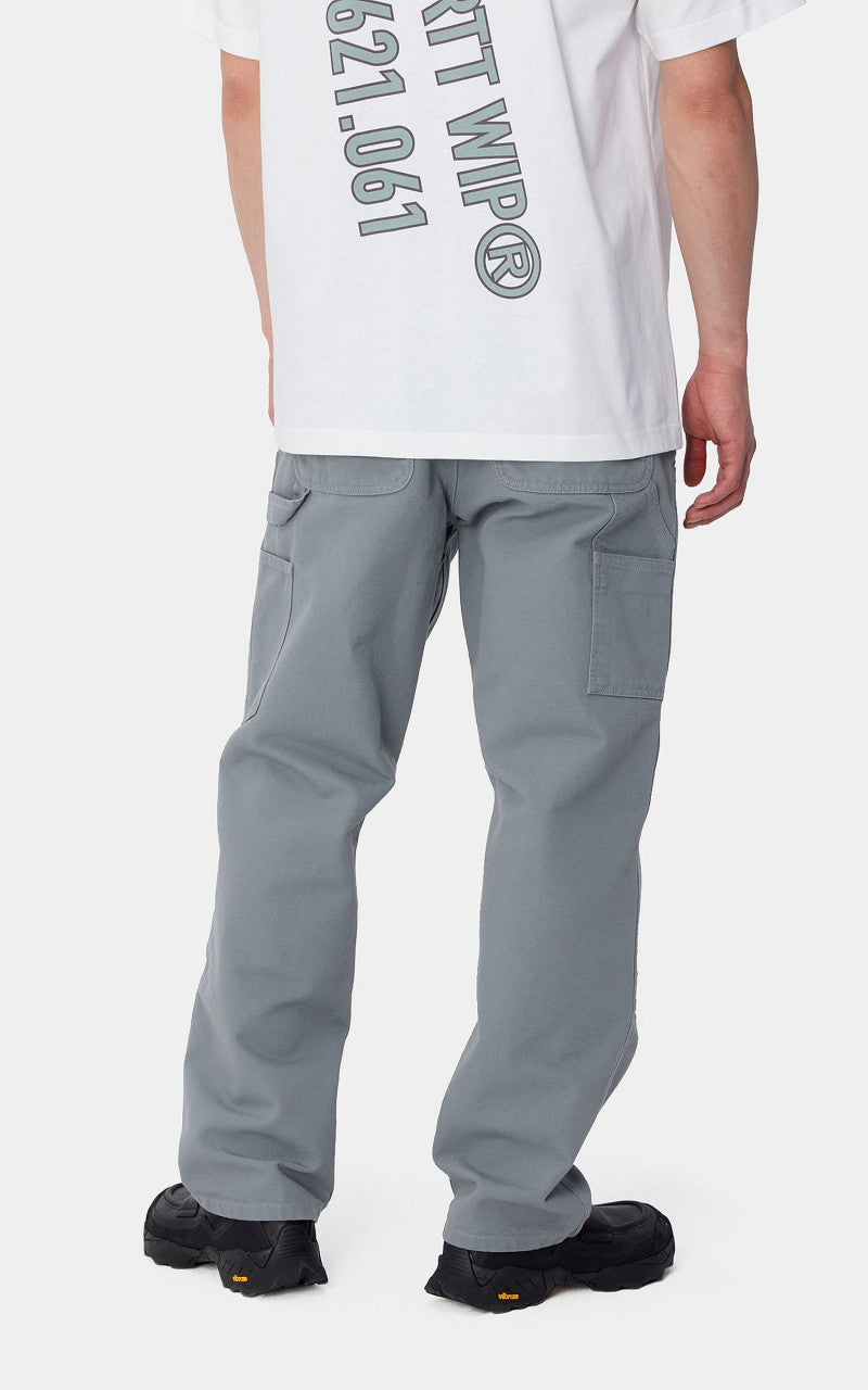 Carhartt WIP Double Knee Pant Dearborn Canvas Dove Grey Rinsed