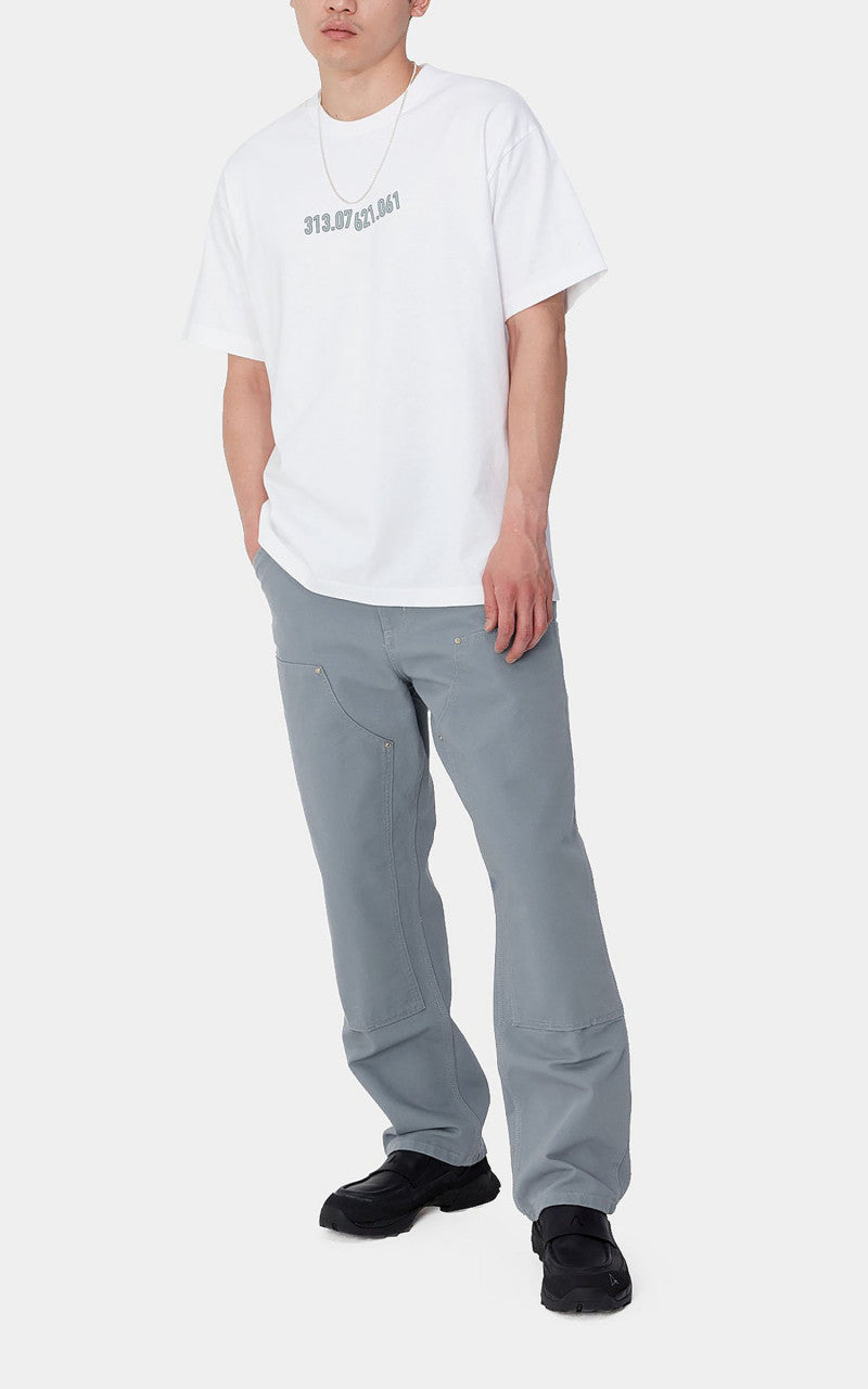 Carhartt WIP Double Knee Pant Dearborn Canvas Dove Grey Rinsed