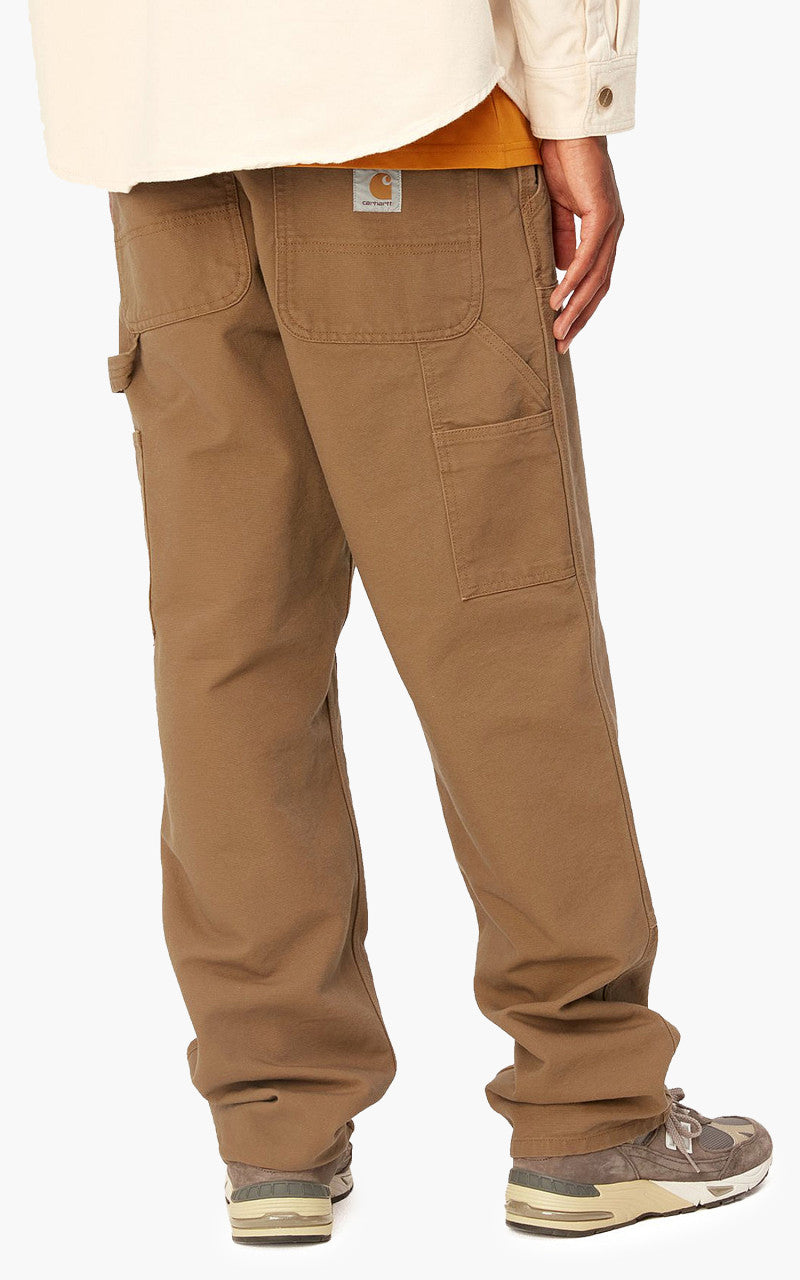 Carhartt WIP Double Knee Pant Dearborn Canvas Rinsed Hamilton Brown