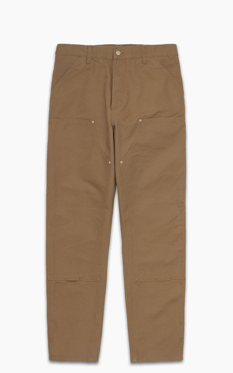 Carhartt WIP Double Knee Pant Dearborn Canvas Rinsed Hamilton Brown