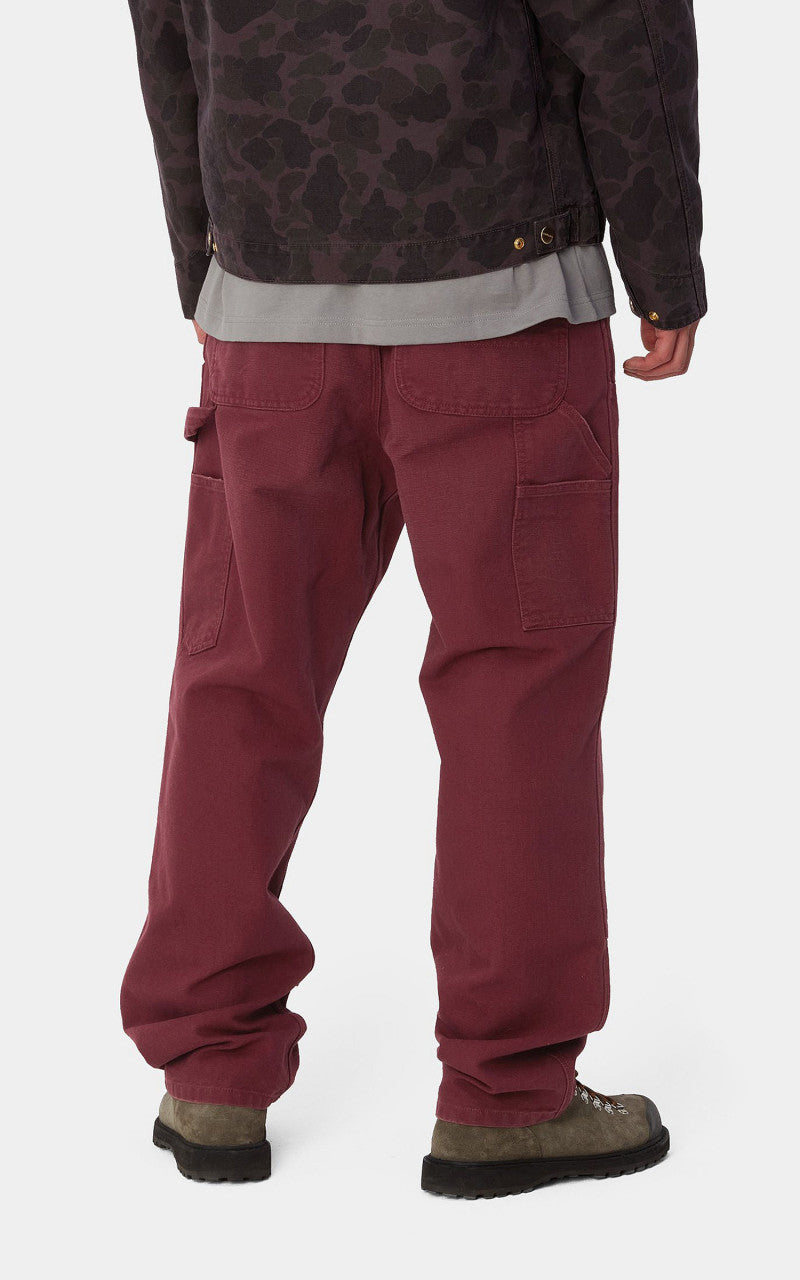 Carhartt WIP Double Knee Pant Dearborn Canvas Malbec Aged Canvas