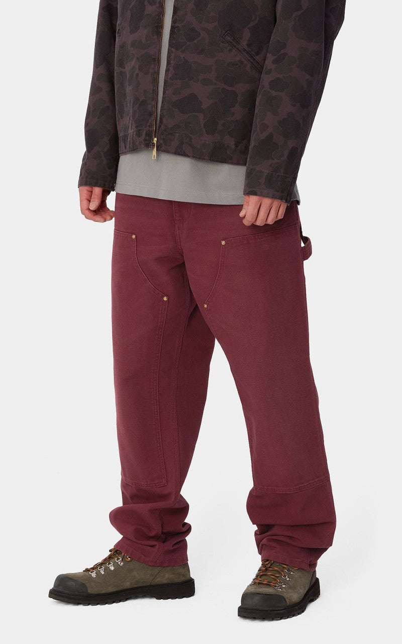Carhartt WIP Double Knee Pant Dearborn Canvas Malbec Aged Canvas
