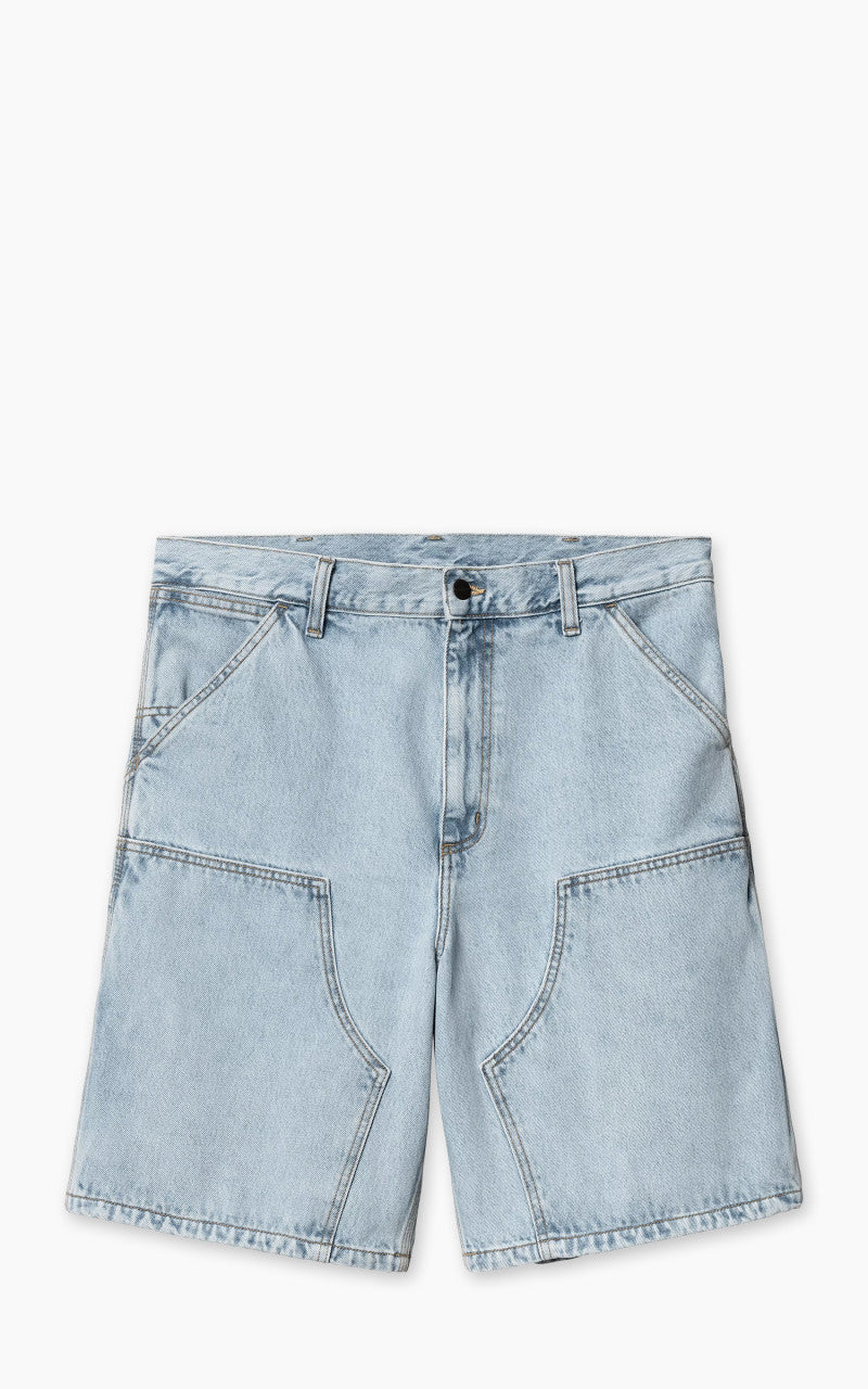 Carhartt WIP Double Knee Short Smith Denim Heavy Stone Bleached Blue
