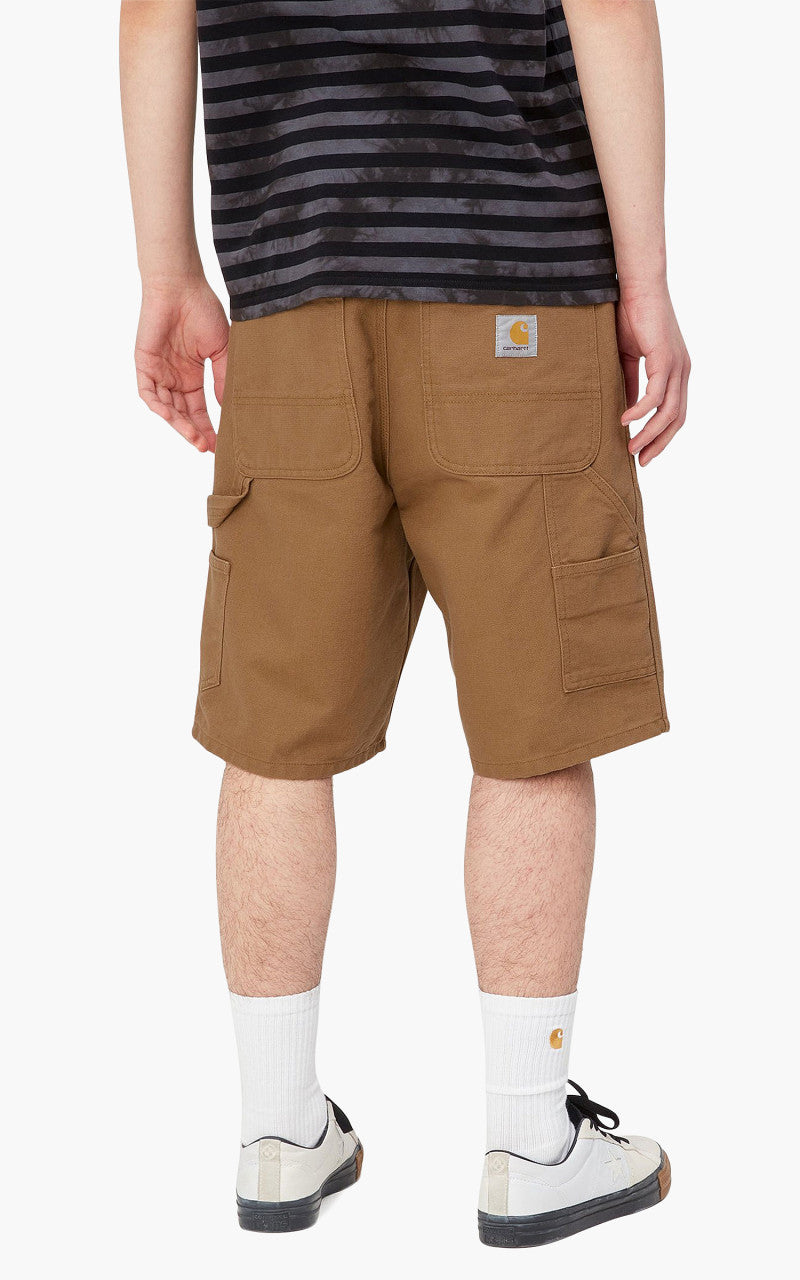 Carhartt WIP Double Knee Short Hamilton Brown Rinsed