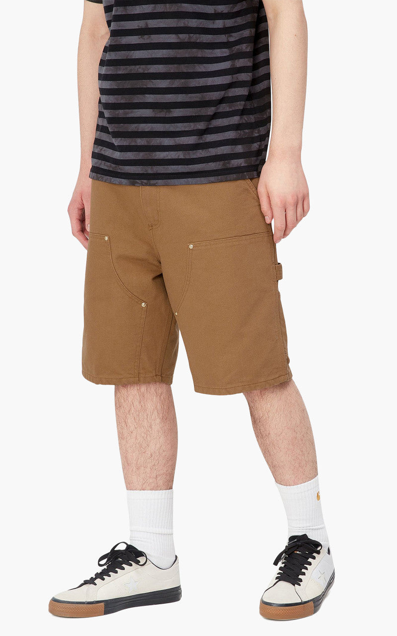 Carhartt WIP Double Knee Short Hamilton Brown Rinsed