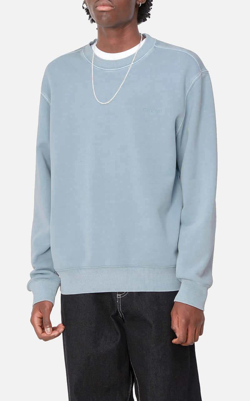 Carhartt WIP Duster Script Sweat Misty Sky