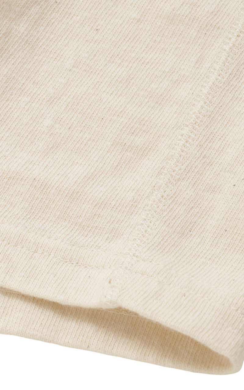 Wonder Looper ELS Recycled Cotton Slub Crewneck T-Shirt Ecru