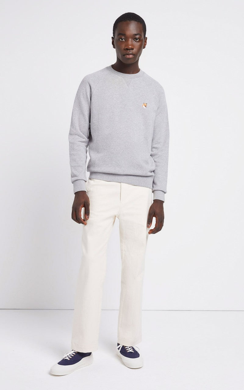 Maison Kitsuné Sweatshirt Fox Head Patch Grey