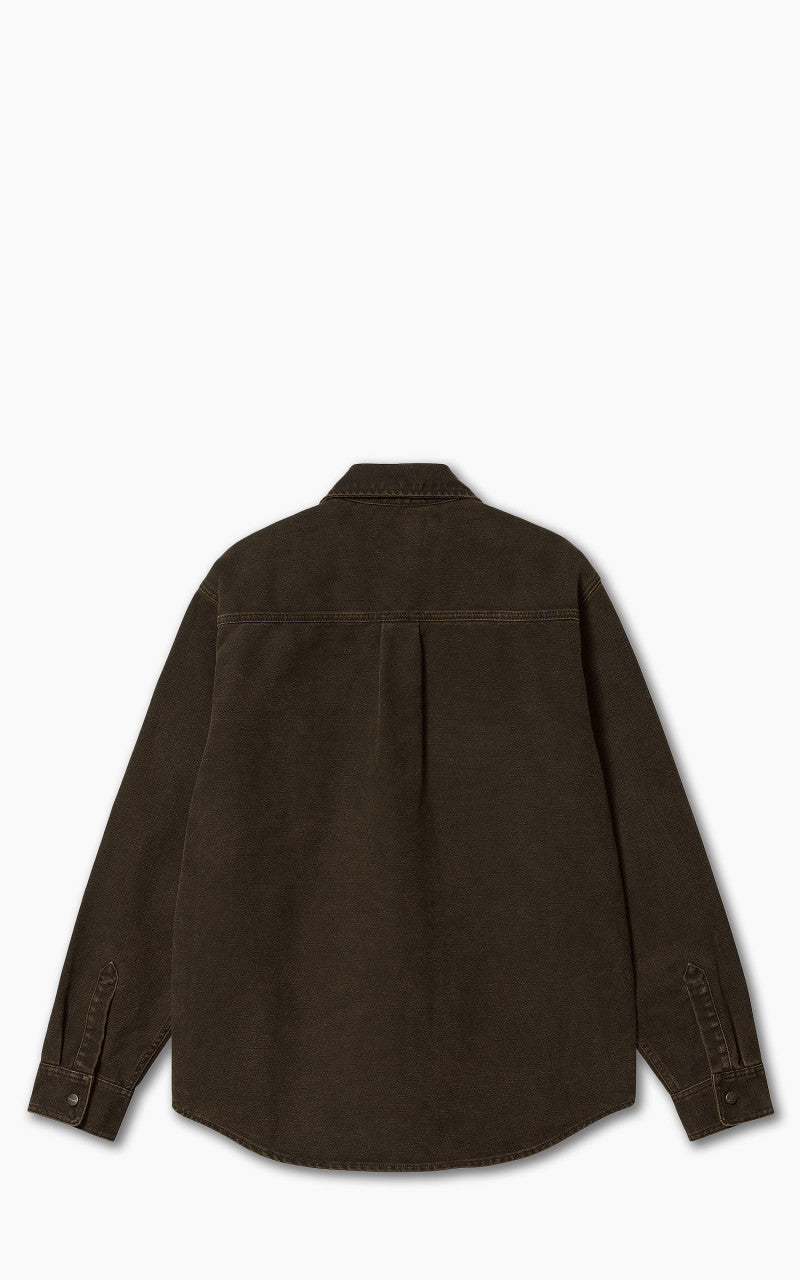 Carhartt WIP Garen Shirt Jac Black/Deep H Brown Stone Washed