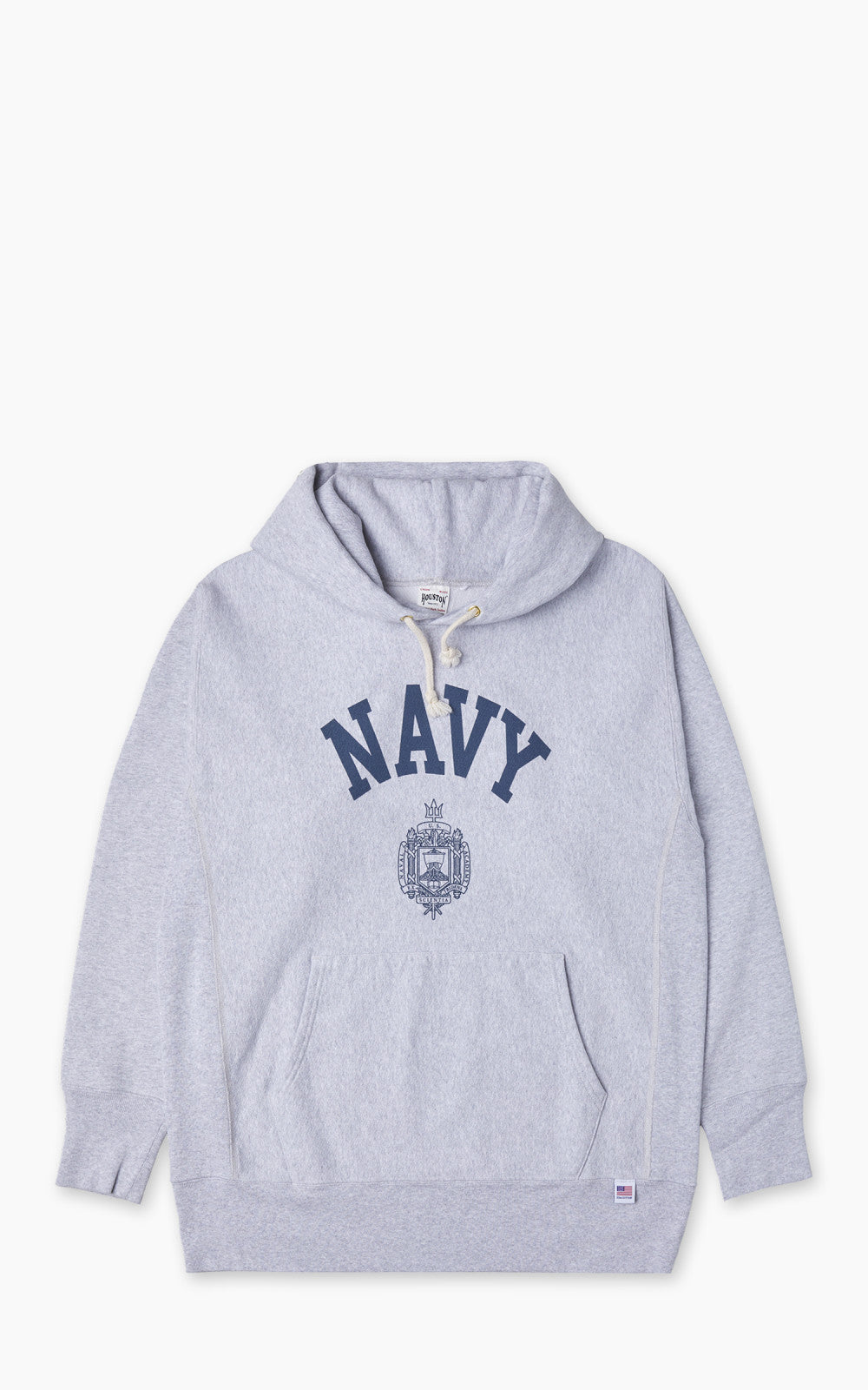 Houston U.S. Cotton R/V Hoodie (Navy) Print Heather Grey