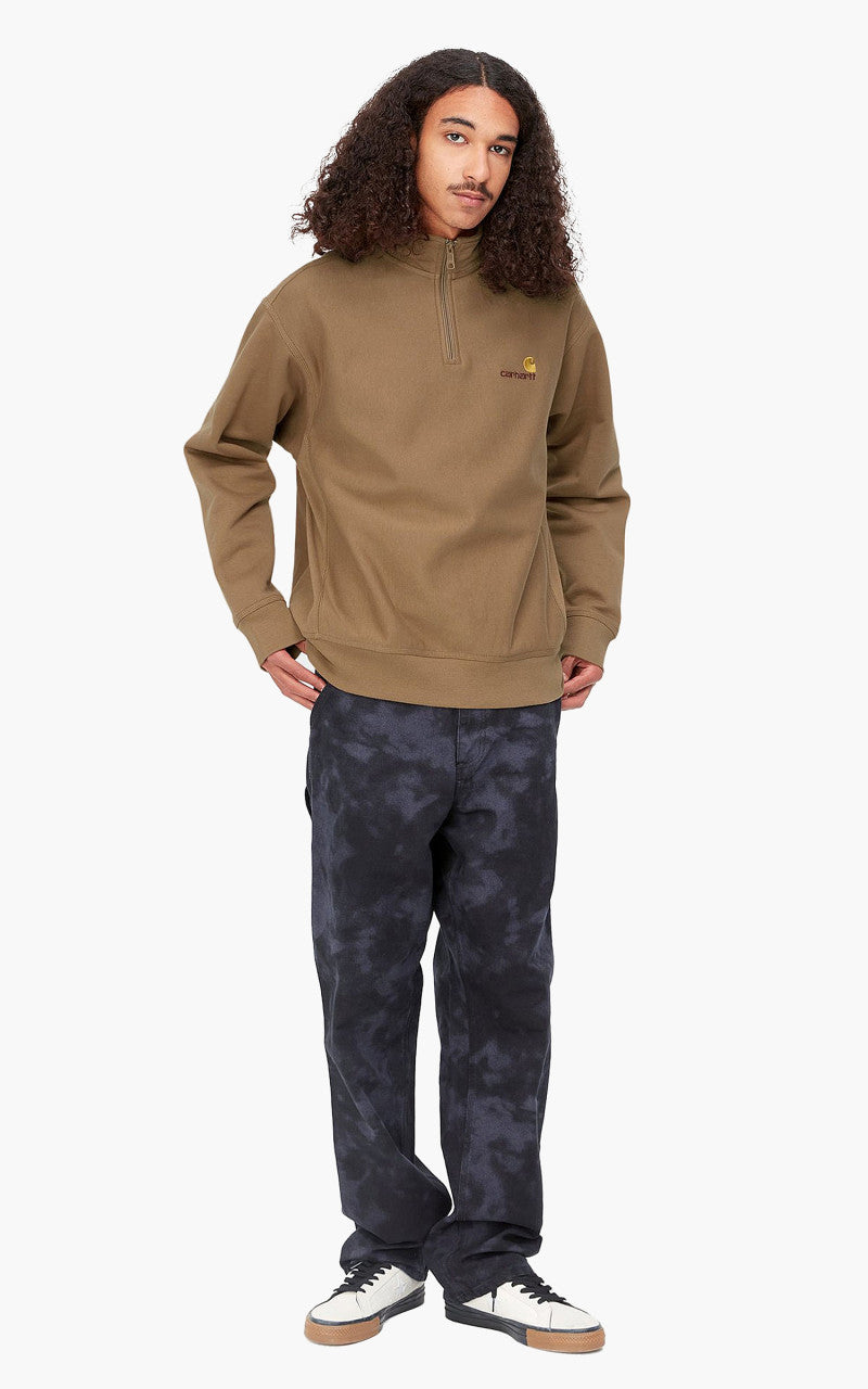 Carhartt WIP Half Zip American Script Sweatshirt Buffalo