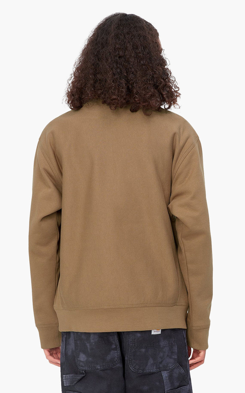 Carhartt WIP Half Zip American Script Sweatshirt Buffalo