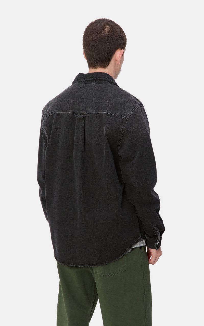 Carhartt WIP Harvey Shirt Jac Black Dark Used Wash