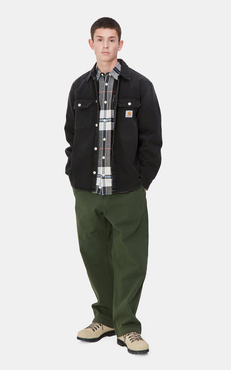 Carhartt WIP Harvey Shirt Jac Black Dark Used Wash