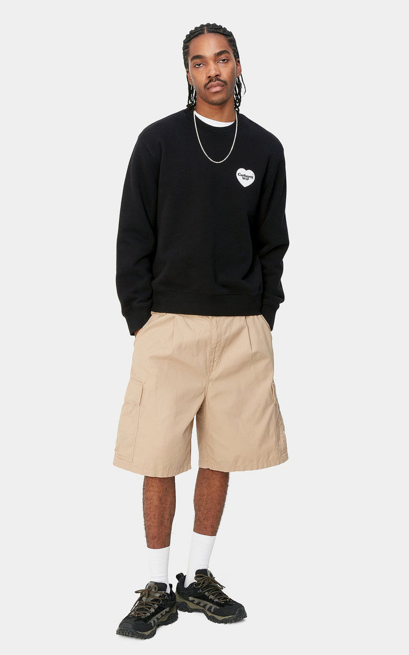 Carhartt WIP Heart Bandana Sweat Black/White Stone Washed