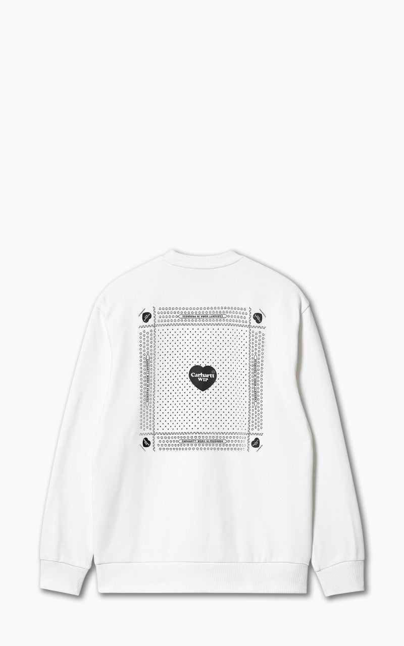 Carhartt WIP Heart Bandana Sweat White/Black Stone Washed