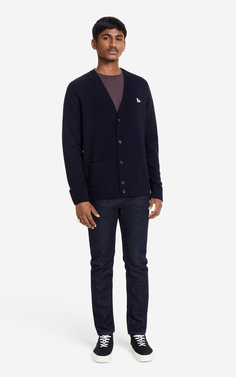 Maison Kitsuné Baby Fox Patch Cosy Cardigan Black